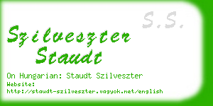 szilveszter staudt business card